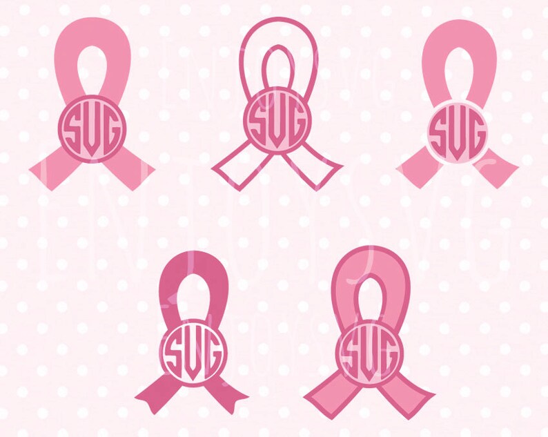 Download Pink Ribbon monogram frame SVG Breast Cancer SVG Pink ...