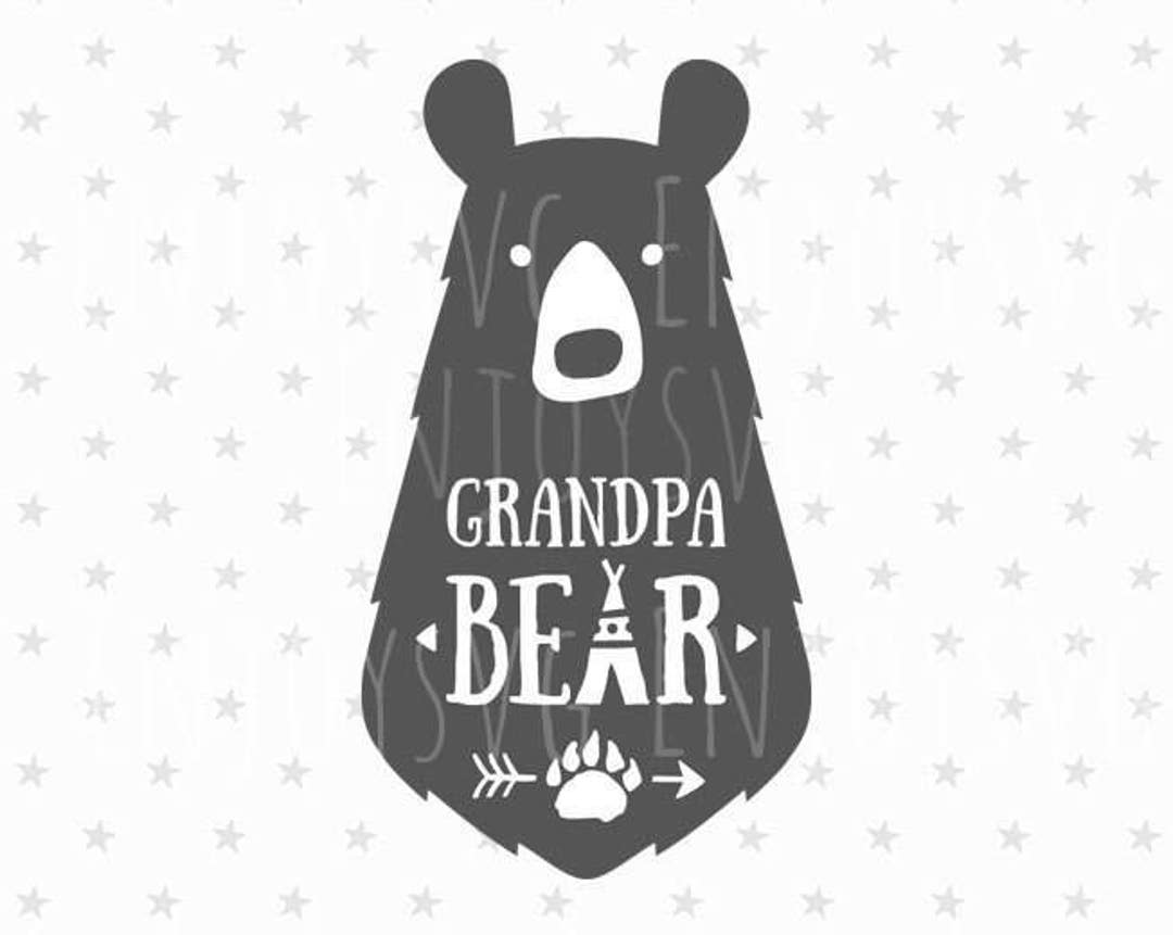 Grandpa Bear SVG Greandfarther Bear SVG Files Grandpa Bear SVG Family