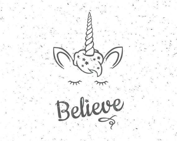 Unicorn Svg Believe Unicorn Svg Unicorn Ears Svg Believe In Etsy