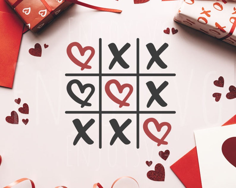 Tic Tac Toe Game Svg Valentines Day Svg Tic Tac Toe - Etsy