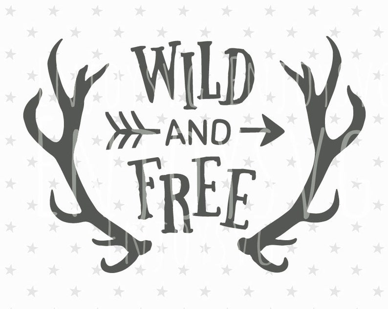 Wild and Free SVG Files Wild and Free Svg Cut file Baby Svg Horn svg file Baby SVG file Horn svg Silhouette Cricut Svg Baby file T-shirt Svg image 2