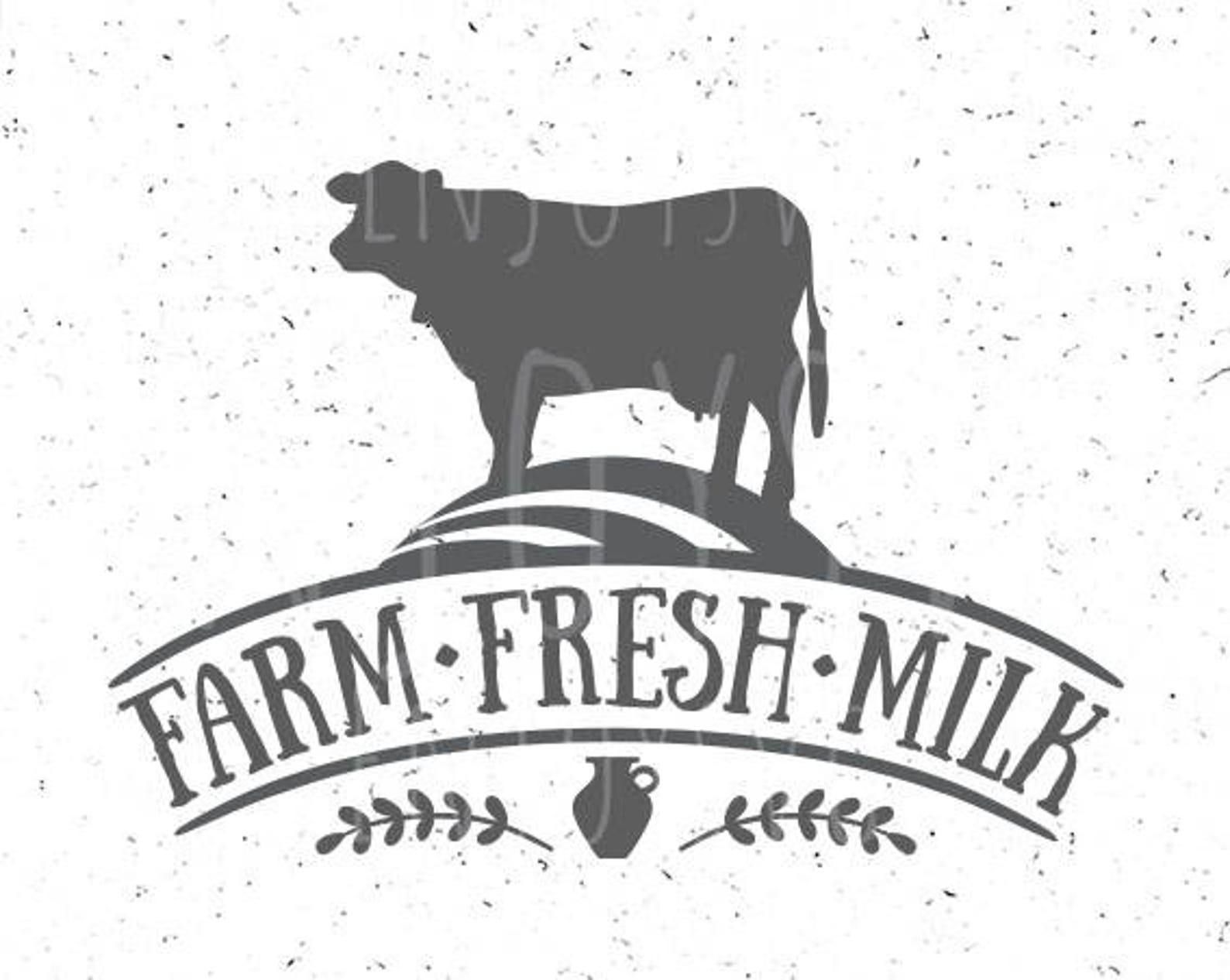 Farm fresh Milk svg Farm svg Farm fresh Milk svg file Farm SVG Etsy