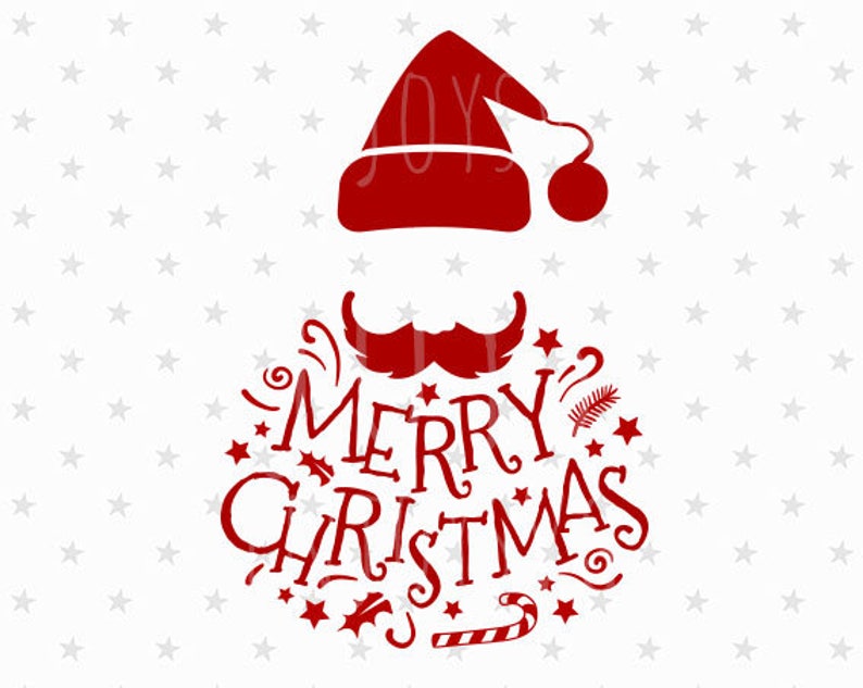 Download Santa svg Merry Christmas svg Santa's beard svg Merry | Etsy
