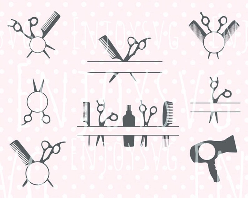 Download Hairdresser Monogram Frame Hairdresser svg Hairdresser | Etsy