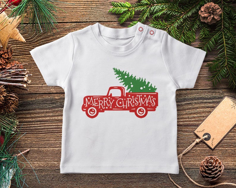 Merry Christmas red truck svg Christmas truck Svg Vintage | Etsy