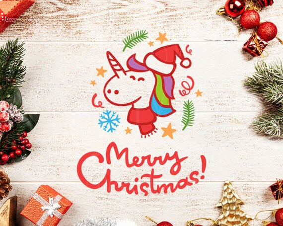 Download Free Unicorn Svg Merry Christmas Svg Christmas Unicorn Svg File Etsy SVG DXF Cut File