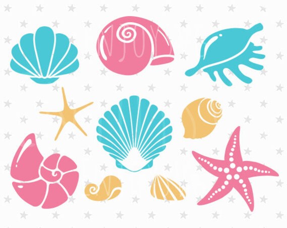 Download Sea Shells Svg File Sea Shells Svg Sea Life Svg Starfish Svg Etsy