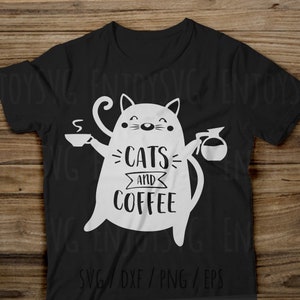 Cats and Coffee Svg I Like Cats Svg I Like Coffee Svg - Etsy