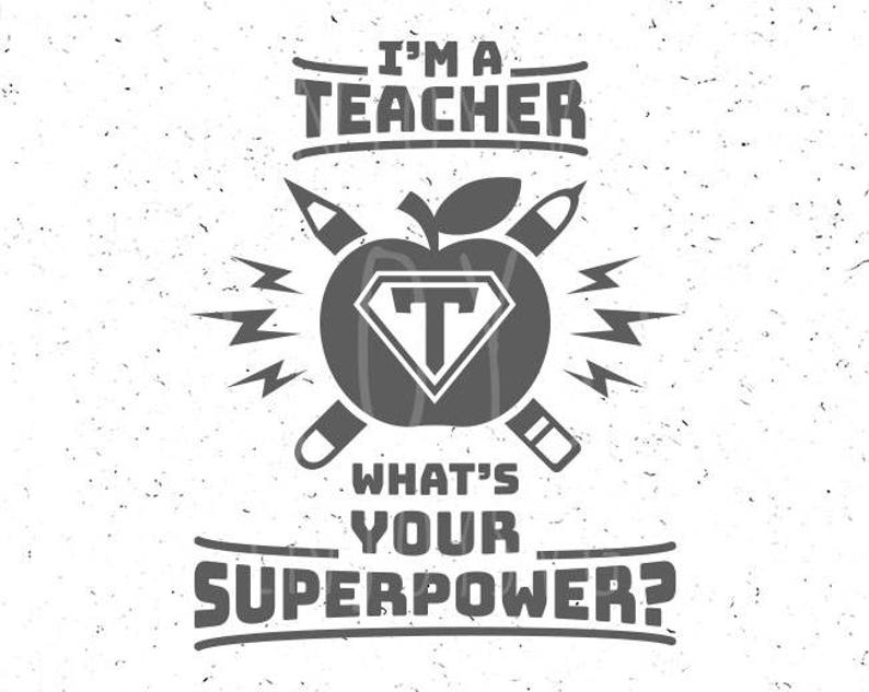 Download I am a Teacher svg Apple Teacher svg Teachers Superpower | Etsy