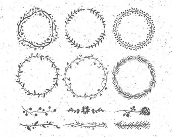 Floral frame svg, Floral wreath svg, Flower monogram frame svg, Floral border svg, Flower wreath svg, Wedding frame svg, Floral circle frame