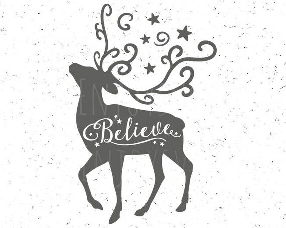 Download Christmas SVG Believe svg Christmas deer Svg Reindeer svg ...
