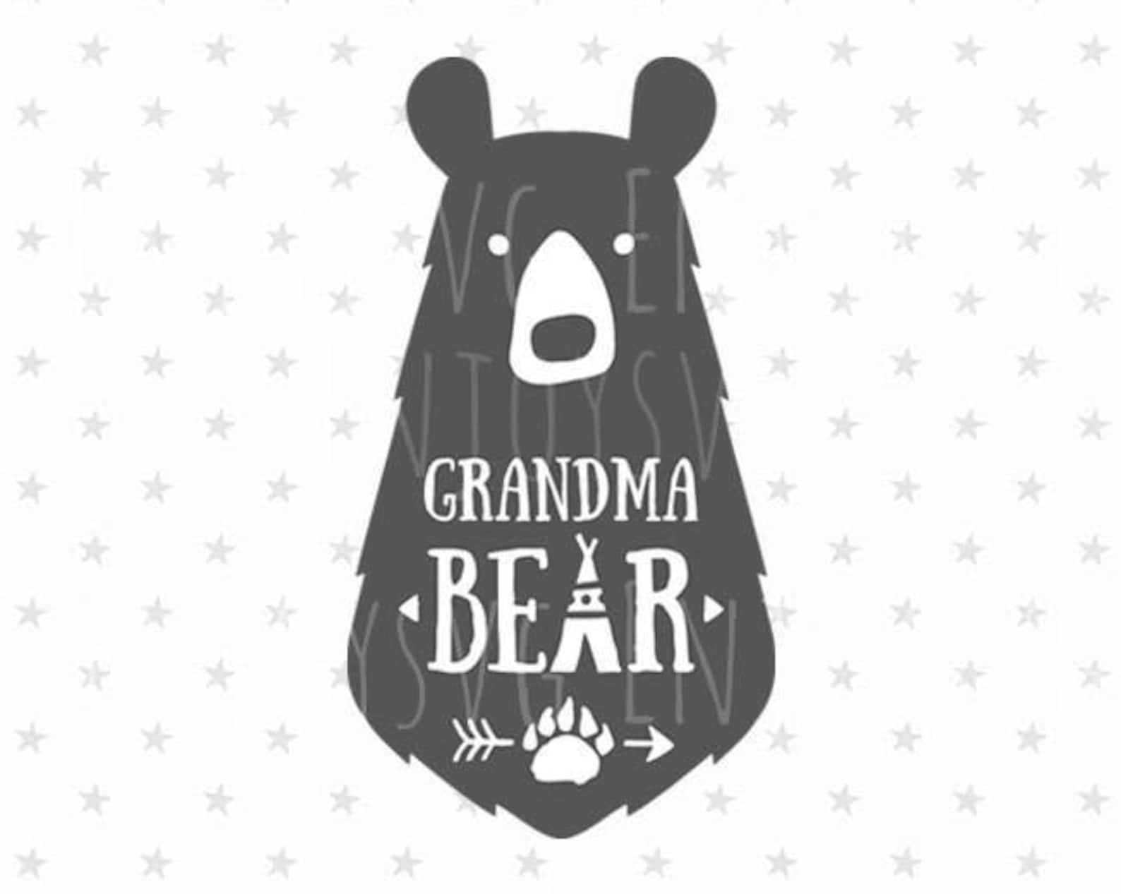 Download Grandma Bear SVG Grandma bear Svg File Grandma SVG File ...
