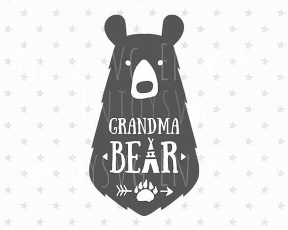 Grandma Bear Svg Grandma Bear Svg File Grandma Svg File Family Etsy