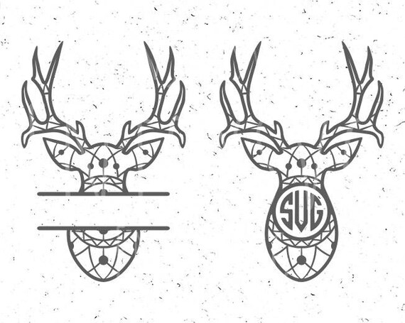 Download Deer SVG Deer monogram SVG Mandala svg monogram Deer svg ...