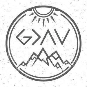 God is Groter dan de hoogte- en dieptepunten svg God is Groter svg God SVG Christelijk SVG Religieus SVG Berg Svg Zon svg silhouet God Svg