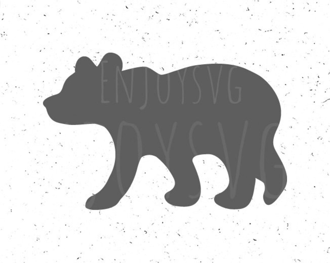 Baby Bear SVG Baby Bear Svg File Silhouette Baby Bear Svg Baby Cub Svg
