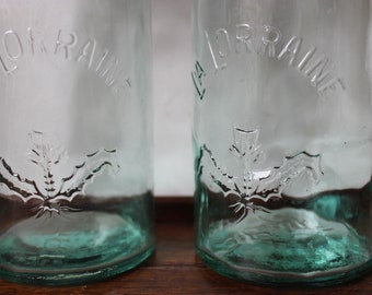 Ancien bocal en verre épais La Lorraine