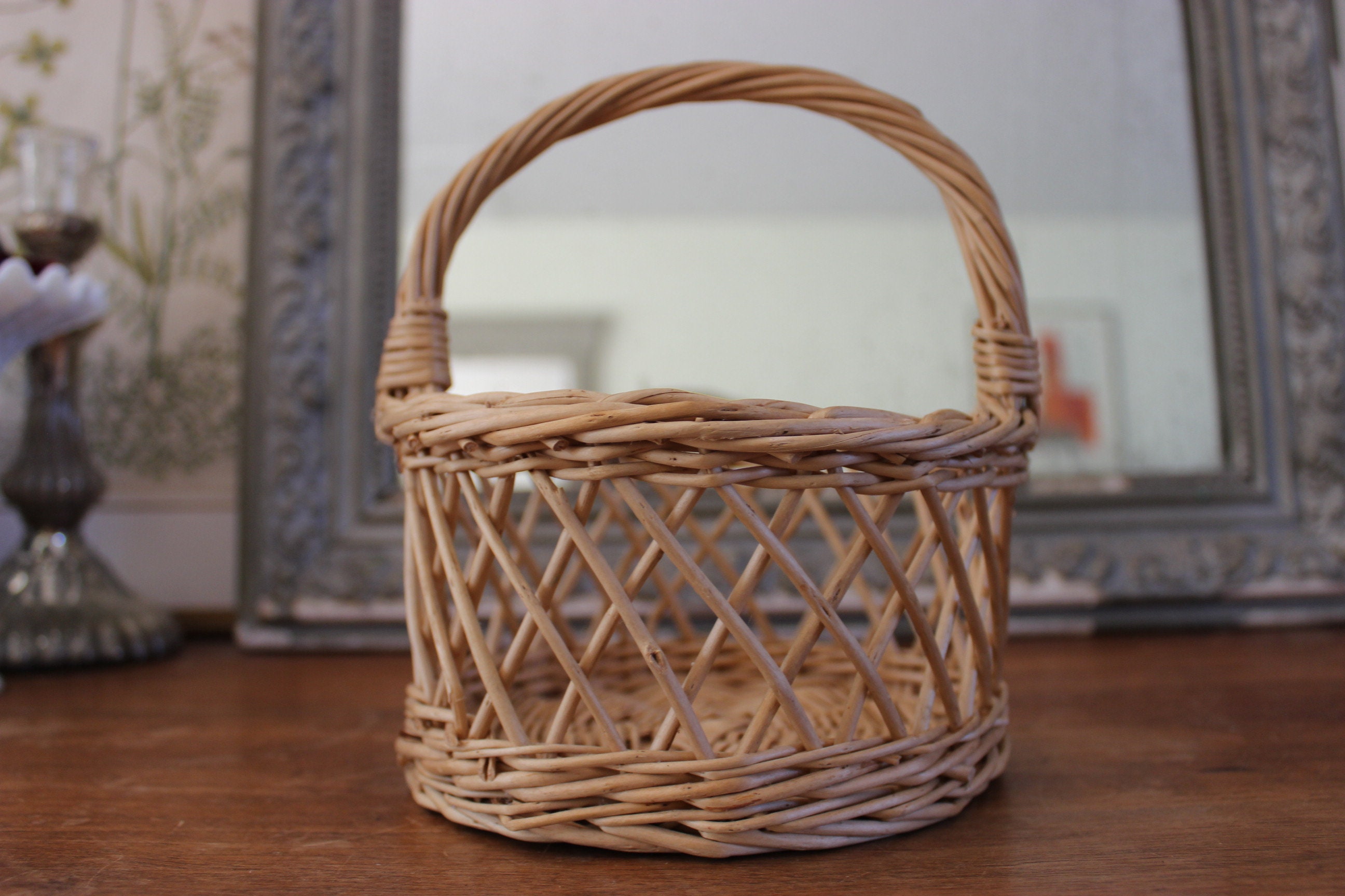 Petit Panier Vintage en Osier