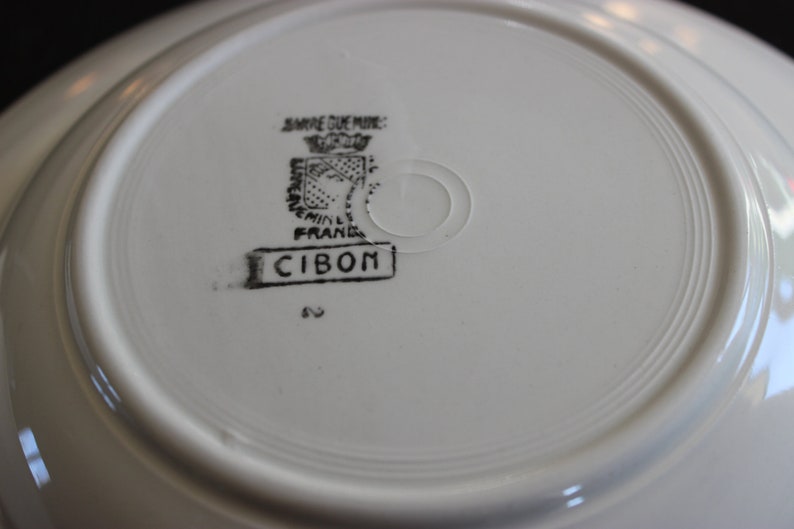 2 plates Digoin /& Sarreguemines soup model Cibon