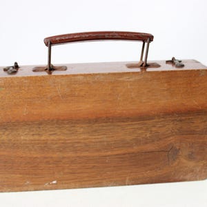 Boîte Ancienne En Bois – Rangement Ou Coffret, 27 X 14 X 9 Cm