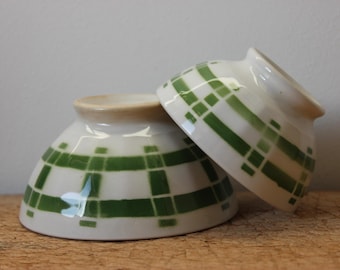 2 petits bols décor bamboo vers 1970