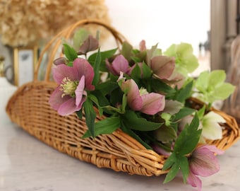 Panier à fleurs en osier Panier de collecte de fleurs présentation rustique