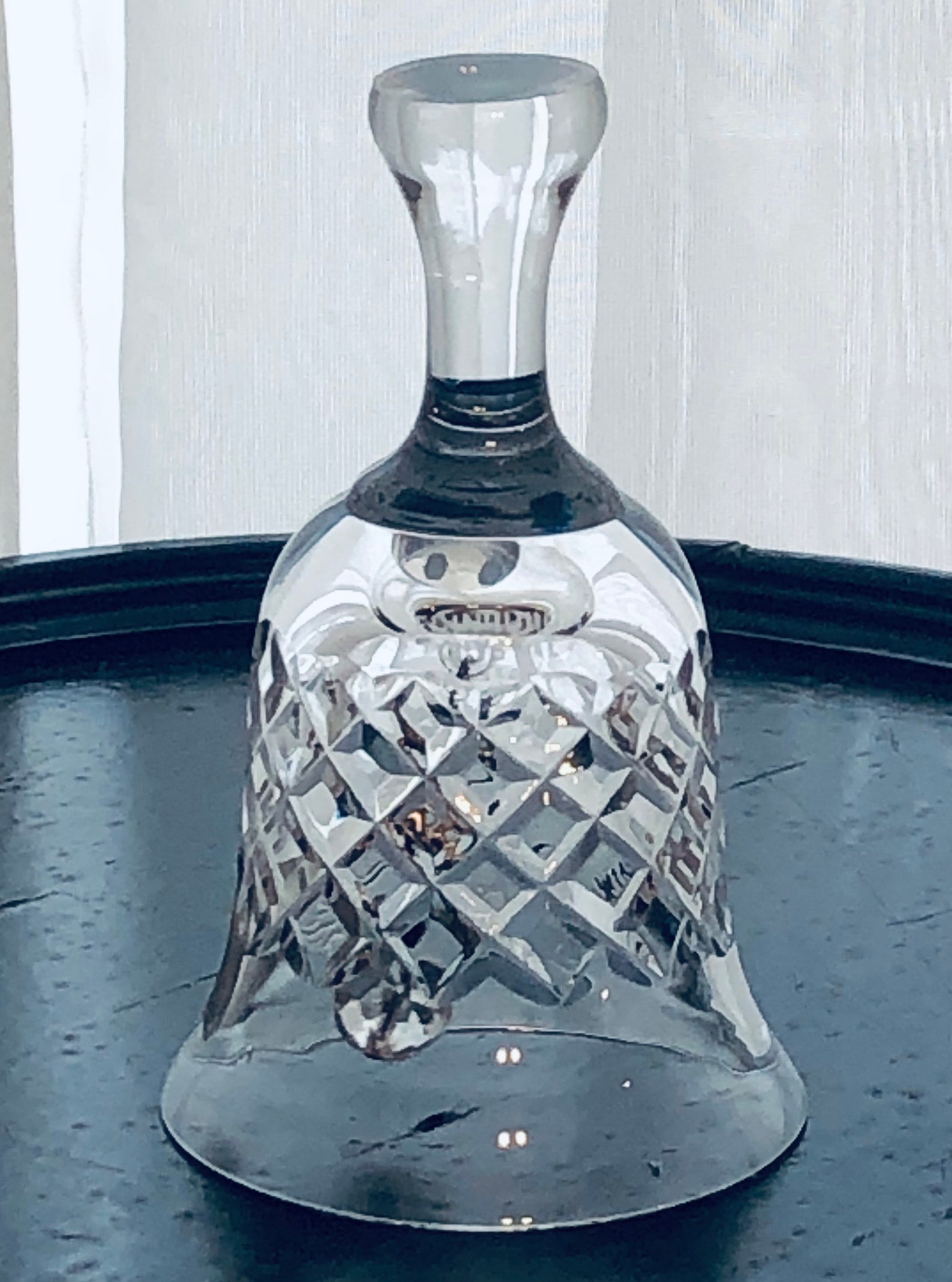 ANTIQUE Edinburgh Crystal Bell Etched Edinburgh Castle Made in Etsy