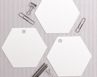 White Hexagon Die Cuts Shimmer Cardstock Hexagon Tags Choose Size 40 White Paper Hexagon Cut Outs Shimmery Hexagon Place Cards