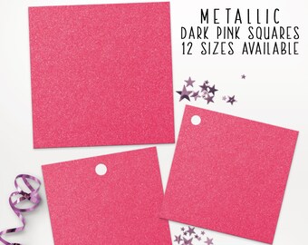 Pink Square Die Cuts Shimmer Cardstock Diecut Squares Blank Pink Tags Choose Size 40 Pink Square Cut Outs