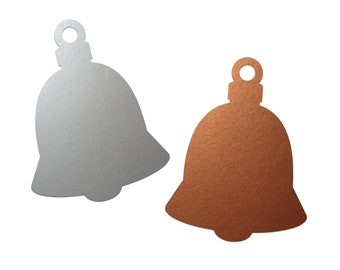 Christmas Bell Tags Paper Bell Die Cuts Shimmer Cardstock Bell Cut