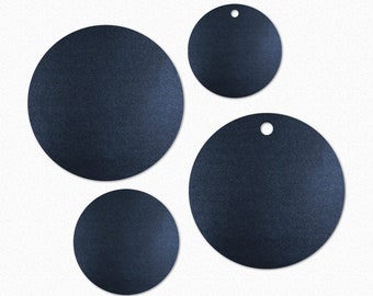 Midnight Blue Die Cut Circles Pearlescent Cardstock Dark Blue Tags 40 Blue Paper Circle Cut Outs Dark Blue Tags Blank Wedding Tags