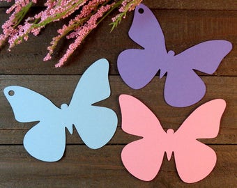 Die Cut Butterfly Tags Spring Wedding Decor Cardstock Butterflies Paper Butterfly Gift Tags Wedding Butterfly Set of 24 Die Cut Butterflies