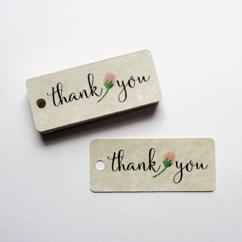 Small Thank You Tags Wedding Favor Thank You Tags Watercolor - Etsy