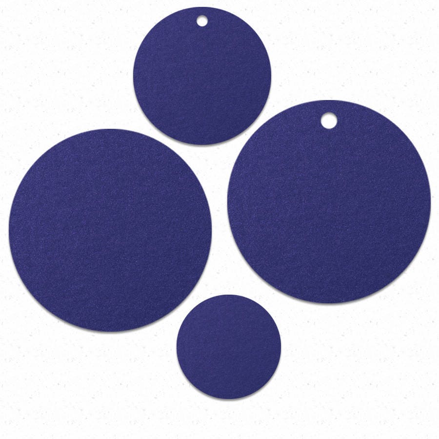 Dark Blue Die Cut Circles Pearlescent Cardstock Circle Tags Etsy UK