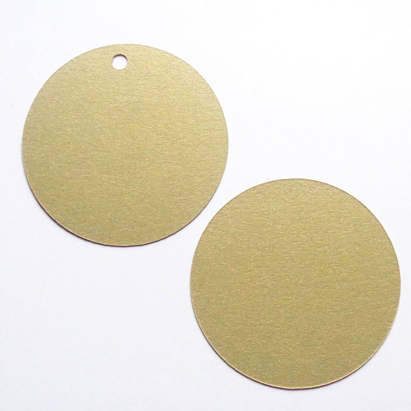 Metallic Gold Circle Die Cuts Shiny Gold Paper Circles 12 Etsy