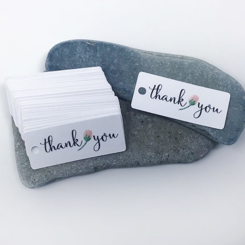 Small Thank You Tags Wedding Favor Thank You Tags Watercolor Etsy