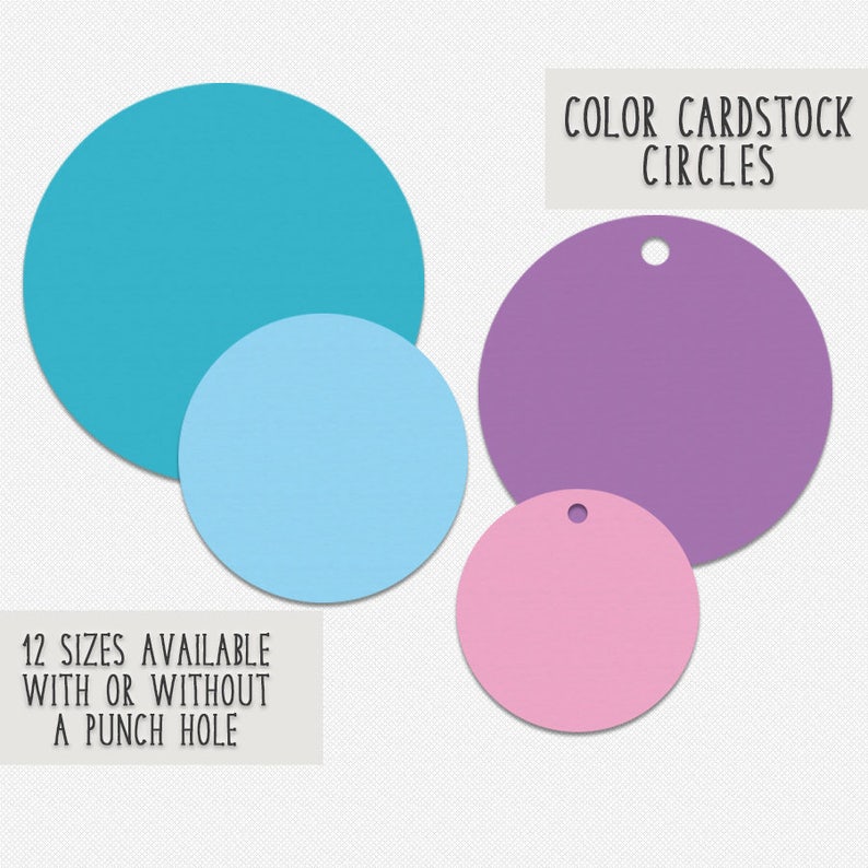 Circle Die Cuts Round Gift Tags Cardstock Circles 12 Sizes Etsy