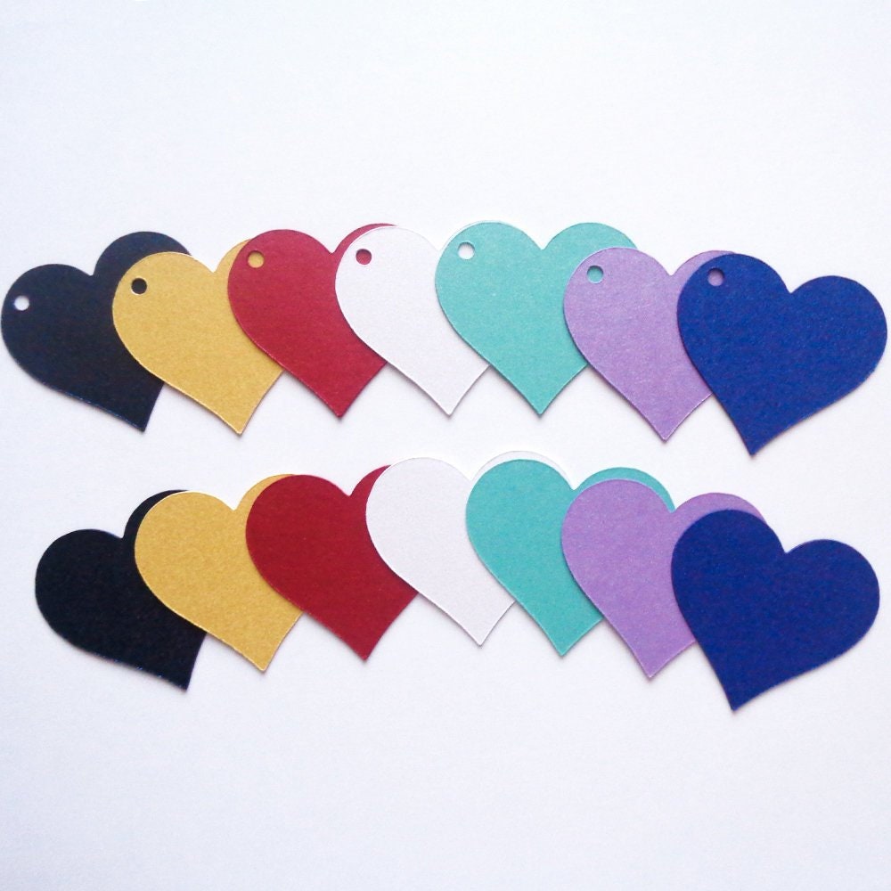 Shimmer Paper Hearts Valentines Day Crafts Heart Tags Choose Size Die Cut  Hearts 40 Heart Cut Outs Cardmaking Supplies 