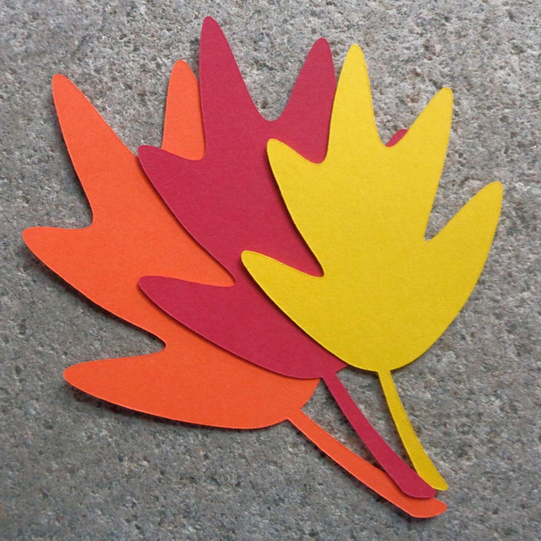 Die Cut Leaves Autumn Decoration Leaf Die Cuts Rustic Paper Leaves Set of 20 Fall Leaf Cutouts