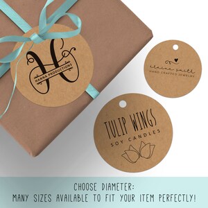 Kraft Logo Tags Print Your Logo Custom Kraft Tag With Logo Small Business Packaging Choose Size ...