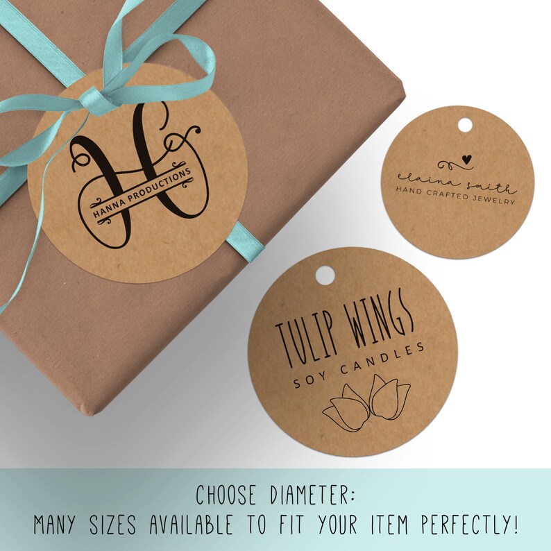 Kraft Logo Tags Print Your Logo Custom Kraft Tag With Logo - Etsy
