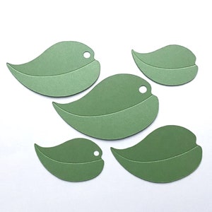 Elegant Leaf Tags Shimmer Cardstock Die Cut Leaves Fall Wedding Favor Tags Choose Size 40 Scored Paper Leaf Die Cuts Leaf Placecards