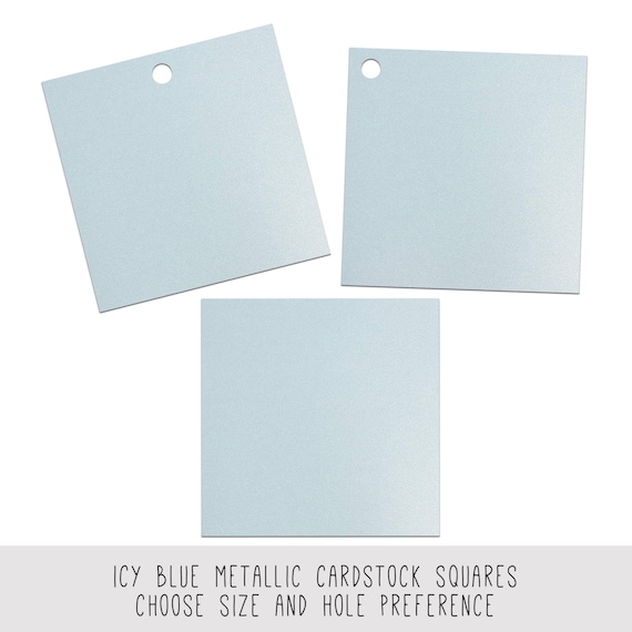 Blue Square Die Cuts Cardstock Paper Craft Squares Ice Blue Square