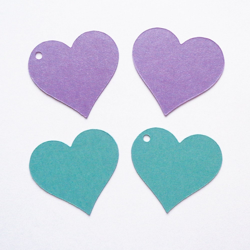 Metallic Cardstock Heart Tags Die Cut Hearts Blank Heart Tags Etsy