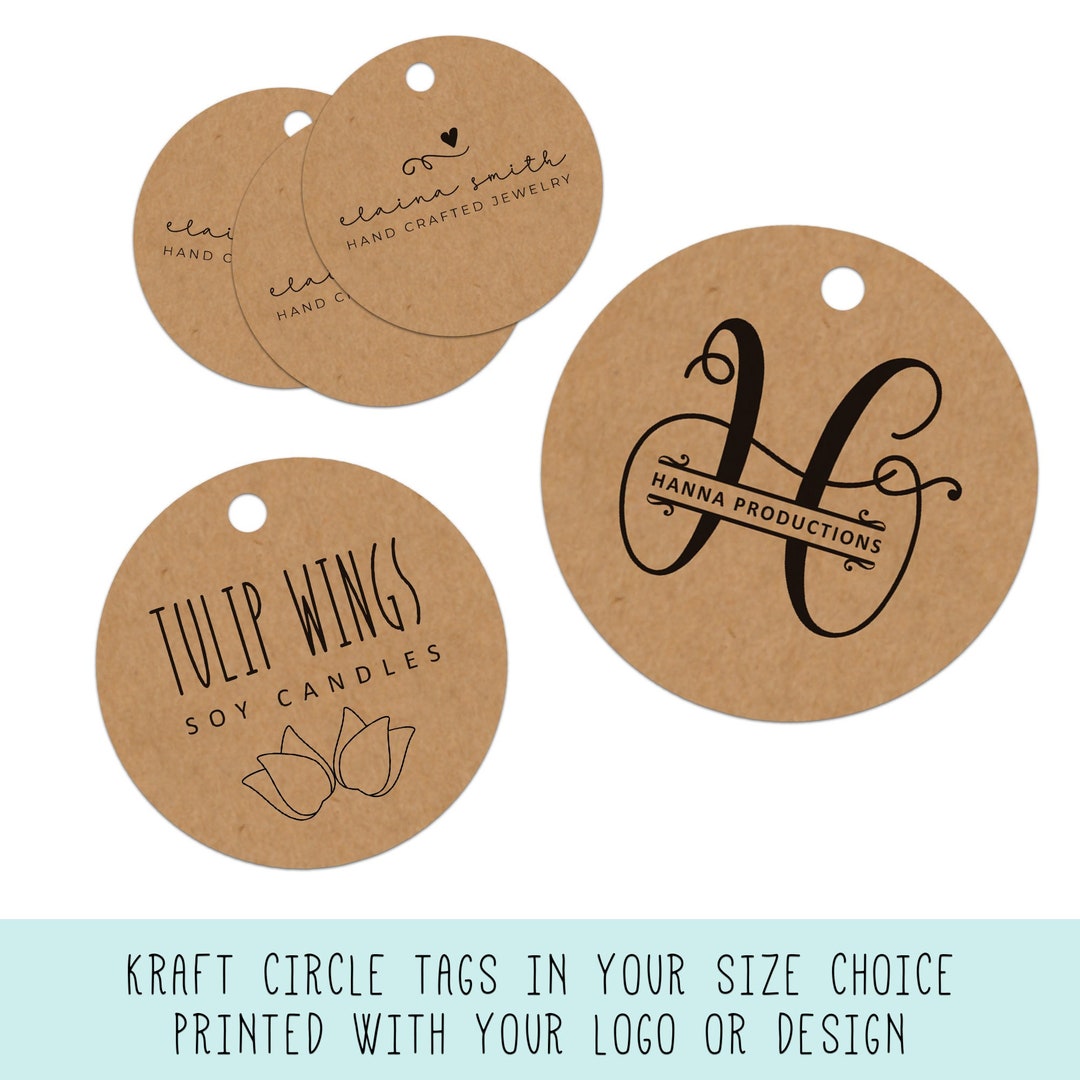 Kraft Logo Tags Print Your Logo Custom Kraft Tag With Logo Small