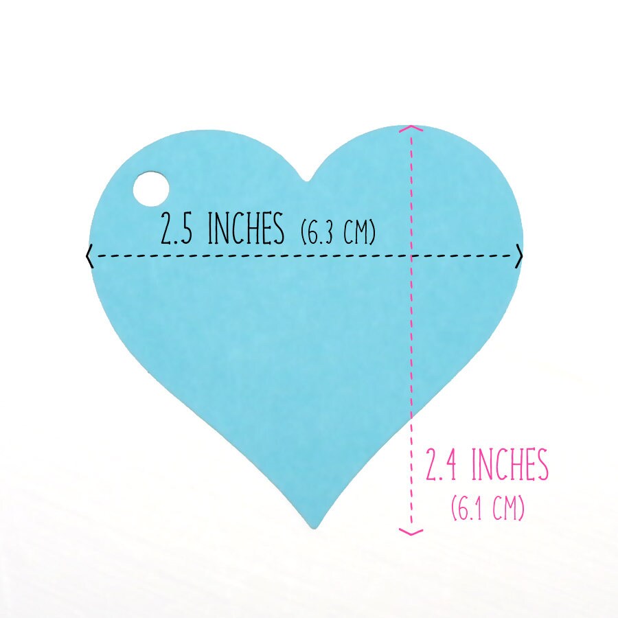 Die Cut Paper Hearts Cardstock Heart Cut Outs Wedding Tag Etsy