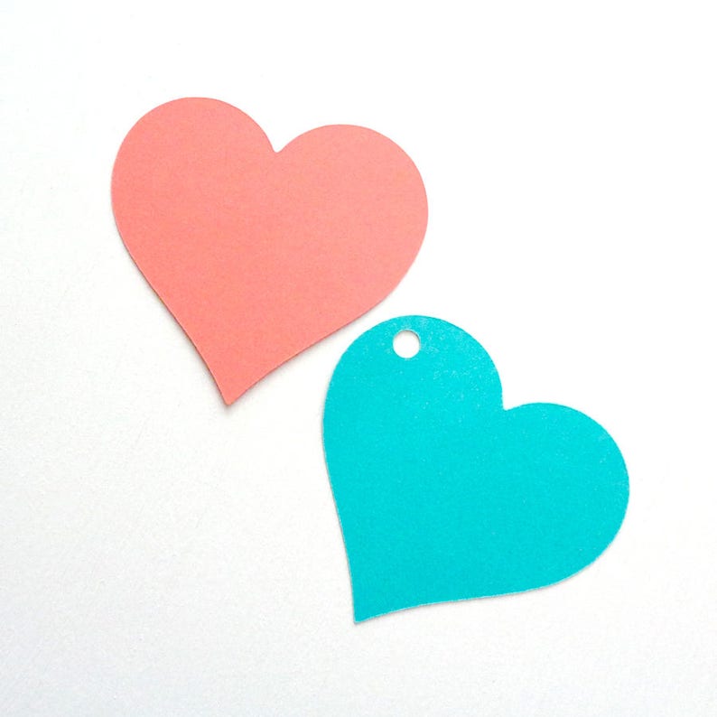 Die Cut Paper Hearts Cardstock Heart Cut Outs Heart Placecards Etsy