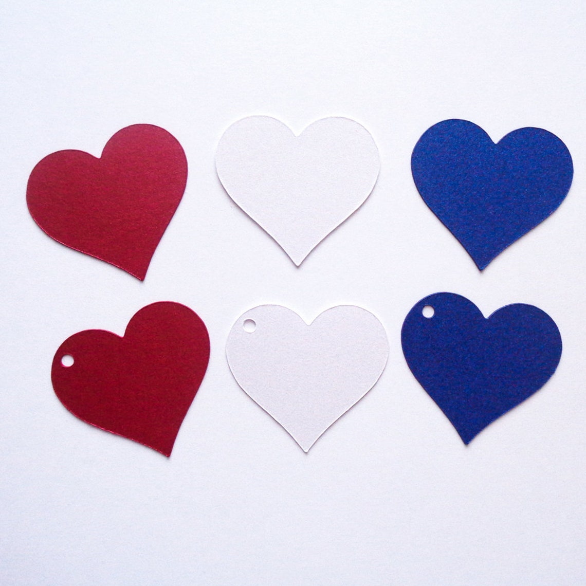 Metallic Cardstock Heart Tags Die Cut Hearts Blank Heart Tags Etsy