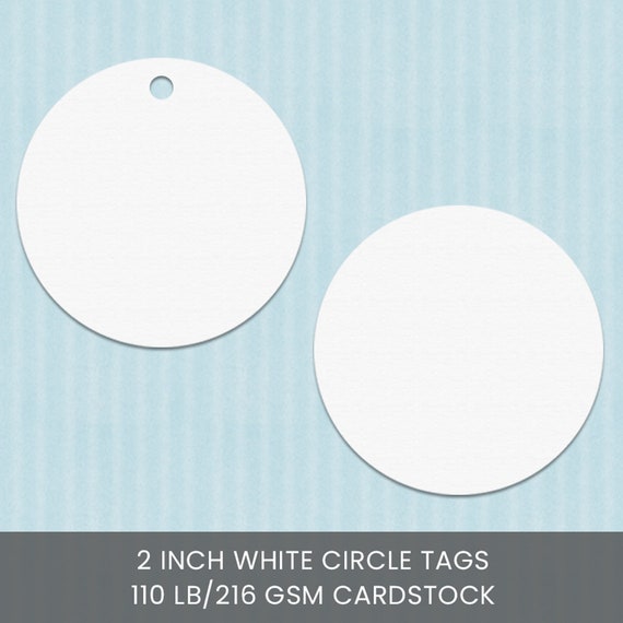 White Paper Circles 2 Inch Circle Cut Outs Cardstock Round Tags