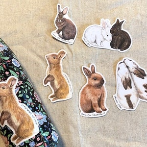 Watercolor Rabbit Sticker: Waterproof Vinyl Decal